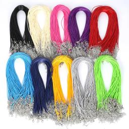 Cabo de algodão encerado para fazer jóias, corda de couro, corrente de cordas, colar, DIY, descobertas em massa, 1.5mm, 2mm, 10Pcs por lote - Image 1