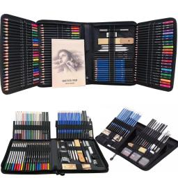 95/144 pçs lápis de cor esboço conjunto lápis de desenho conjunto de ferramentas de arte kit aquarela óleo metálico lápis para o artista arte suprimentos - Image 2