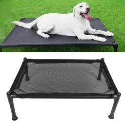 Cama elevada universal do cão, estrutura do metal, malha respirável, cama ao ar livre do cão levantada, 49x49x19cm, todas as estações - Image 1