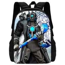 Skibidi-Titan Speakerman Bolsa escolar para adolescentes, Mochila para menino, Bolsa de Viagem Anime para banheiro - Image 1
