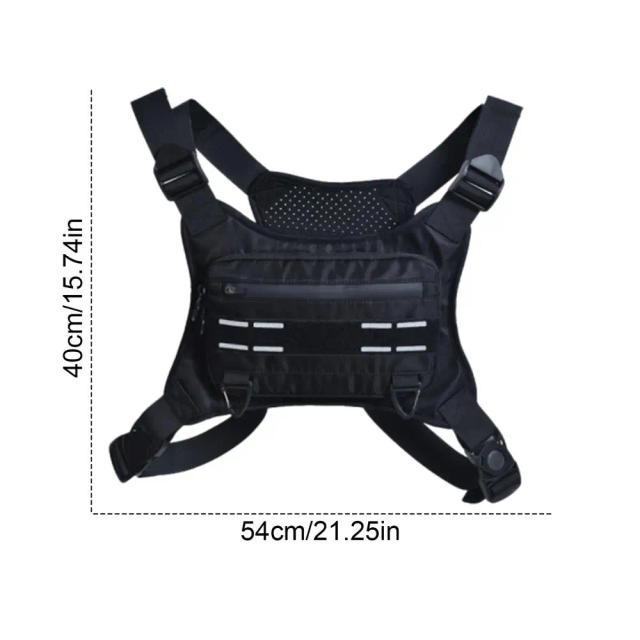 Bolsa de Peito Resistente à Água para Esportes com Suporte Embutido para Telefone e Armazenamento Adicional