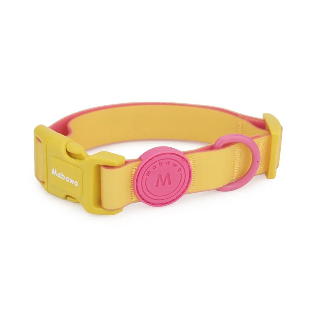 Macaron ajustável cor coleira pequena, Cachorro impermeável e coleira de gato, Moda Pet Collar - Image 1