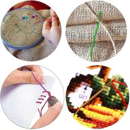 Agulhas de tapeçaria com ponta dobrada, 8 peças, fio de tricô, agulhas de tecelagem, curva de olho grande, agulha dobrada, tricô, crochê, acessórios de costura diy - Image 3
