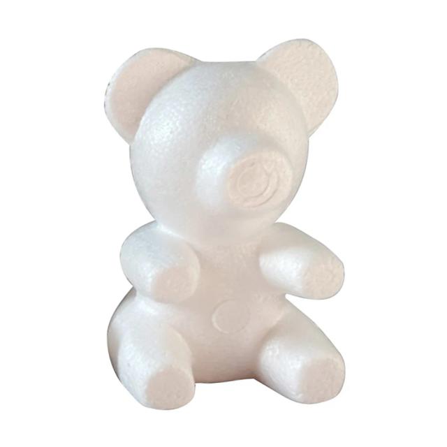 Molde de Urso Branco de Poliestireno Isopor para Casamentos e Decoração do Dia dos Namorados