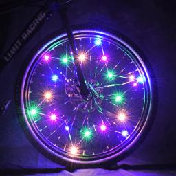 Noite equitação bicicleta roda luzes, mountain bike frame decoração, válvula lâmpada, falou luzes - Image 4