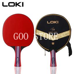 Loki x1 raquete de tênis de mesa com loki rxton esponja de borracha saco caso 1-star original loki ping pong bat paddle - Image 1