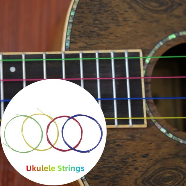 Conjunto de 4 Cordas de Nylon Coloridas para Ukulele - Acessórios Universais de Substituição 2023