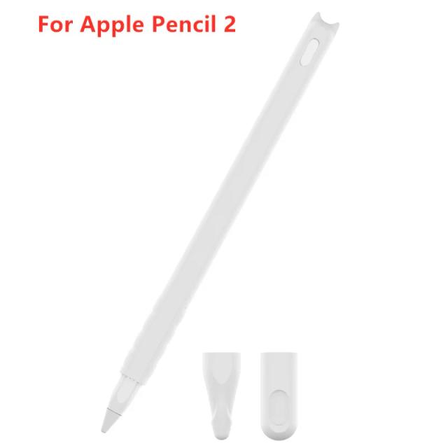 Capa de Silicone Macio para Apple Pencil com Orelhinhas de Gato, Manga Protetora Anti-Scroll e Bolsa para iPad 2 Skin com Cover para Nib - 2ª Geração