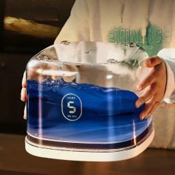 Recipiente de alimento do cão e do gato, tanque de armazenamento plástico selado, umidade-prova latas, garrafas transparentes e frascos, acessórios para animais domésticos, 6kg - Image 4