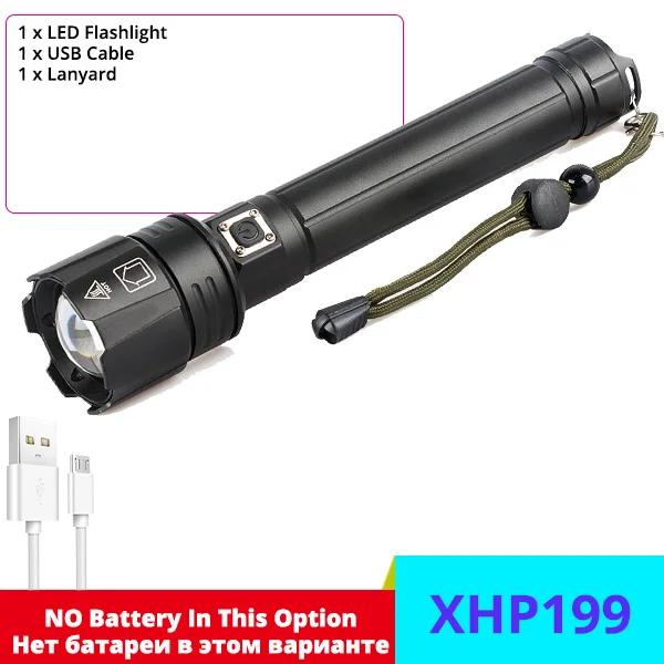 USB Recarregável Lanterna LED, Zoomable Tocha, Lanterna Poderosa, 18650, 26650 Bateria, 3 Modos, Fit para Camping, Equitação, Novo, 2022, XHPIS - Image 1