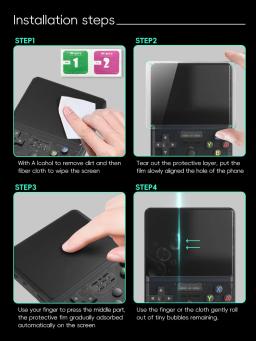 Protetor de tela para console de jogos r36s, proteção de vidro temperado para r36s r35s rgb20s, acessórios de filme de vidro antiarranhões - Image 6