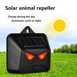 Novo repelente de animais solares com led vermelho laser strobe luz veados repelente ao ar livre à prova dwaterproof água animal máquina de dissuasão - Image 2