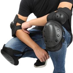 Profissional ajustável joelho & cotovelo almofada 4 pçs esportes militar joelho cotovelo protetor adulto tático caça combate conjunto de proteção - Image 1