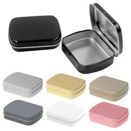 1pc/6 pçs mini caixa de lata articulada de metal com tampa latas vazias jóias coletar casos organizador de casa pequeno armazenamento para doces - Image 1