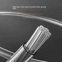 Corda de pular com rolamento de travamento automático, adequada para aeróbica humana, alça de liga de alumínio, comprimento de corda ajustável, corrida de estudantes C - Image 4