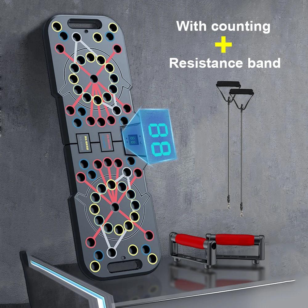 Placa eletrônica push up, treinamento de exercícios musculares no peito, contagem multifuncional, suporte portátil, equipamento fitness para casa - Image 1