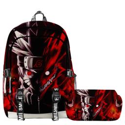 Mochila e lápis Naruto Anime para crianças, meninos, meninas, conjunto de mochila de dois andares, mochila escolar impermeável para adolescentes, 36 estilos - Image 6