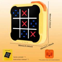 Tic-tac-toe tabuleiro multifuncional jogos eletrônicos montessori quebra-cabeça jogo de mesa xadrez conjunto portátil para adultos crianças - Image 5