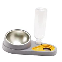 Alimentador anti-derramamento 2 em 1 para animal de estimação, kit tigela de água com arco, conveniente - Image 3