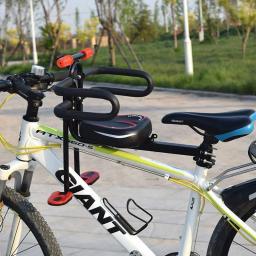 Assento de bicicleta frontal universal para crianças, Sela MTB com descanso de pedais, Segurança para bicicletas de estrada, Assento de bebê - Image 5