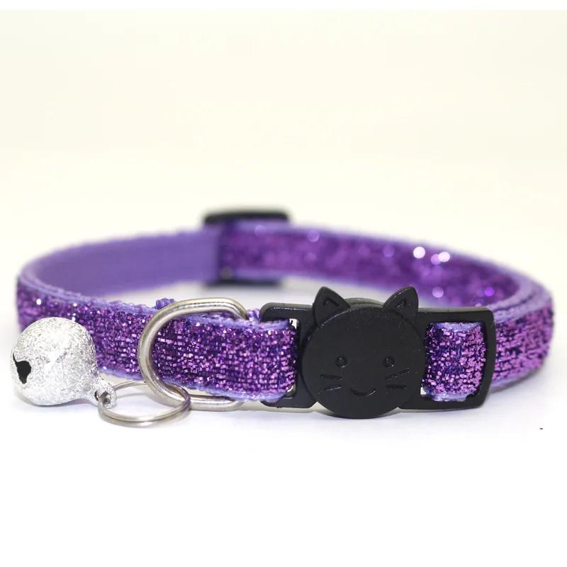 Gato colar com sino para gatos cão de estimação gatos coleira de cão super brilhante acessórios para gatos pequenos cães gatinhos teddy bomei - Image 1