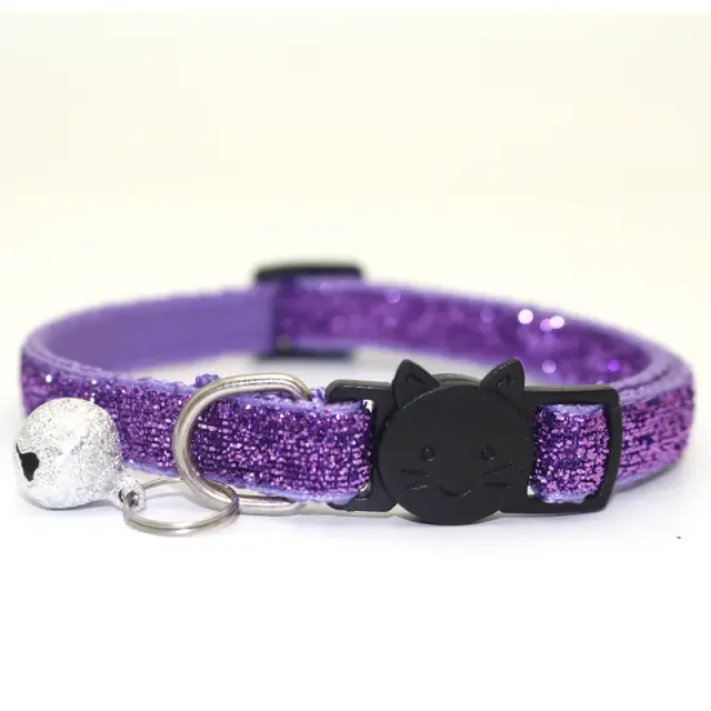 Coleira Brilhante com Sino para Gatos e Cães de Estimação - Acessórios Charmosos para Gatinhos e Cães Pequenos
