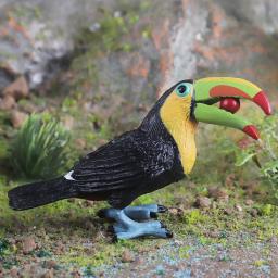 Figuras de animais selvagens, pássaro, corvo, arara, mar, tubarão, pelicano, pavão, coruja, tucano, abs, brinquedo em miniatura para crianças - Image 2