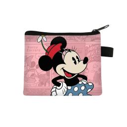 Disney-Anime Mickey Mouse Carteira, Minnie Kawaii Coin Purse, Crianças dos desenhos animados, Portáteis Titulares de Cartão de Identificação Saco De Armazenamento De Chave De Poliéster - Image 4