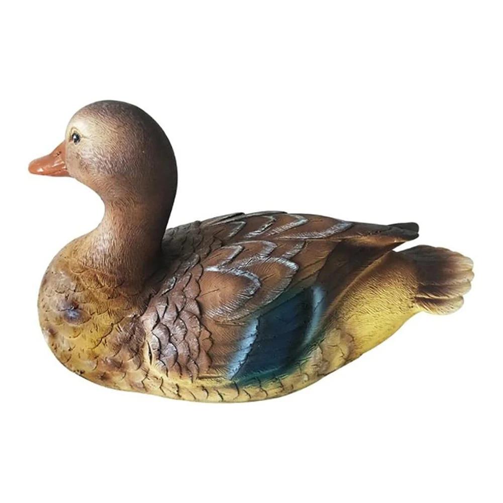 Resina intempéries estátuas de pato flutuante, escultura cisne, natação realista pato selvagem, lagoa jardim ao ar livre, decoração Home - Image 1