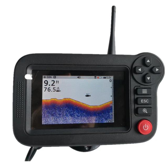 Localizador de Peixes Subaquático Profissional com Sonar para Barco de Pesca, Portátil e Tela Colorida de 3,5”