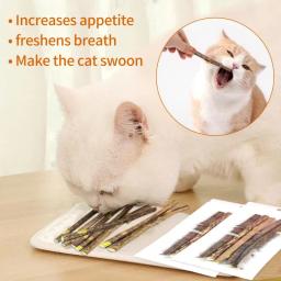 Natural Catnip Molar Creme Dental Stick, Mastigar Brinquedos, Fruta, Matatabi, Snacks Sticks, Pet limpeza dos dentes, Gatinho - Image 5