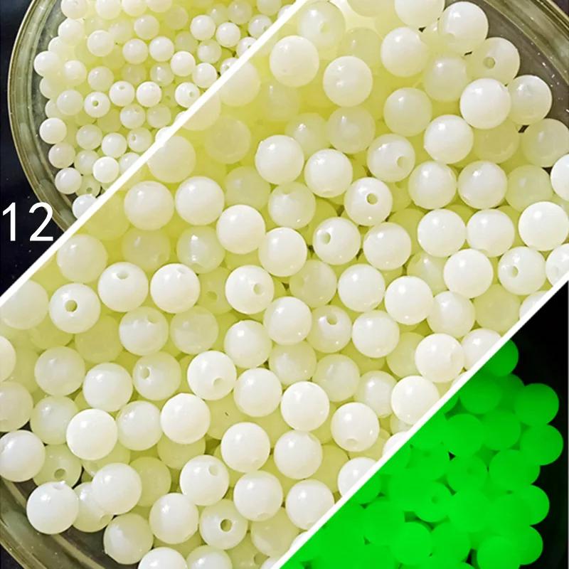 Luminous Rodada Contas de Acrílico para Fazer Jóias, Brilho Fluorescente Beads, Pulseira, Colar frisado, DIY Acessórios, 3-25mm - Image 1