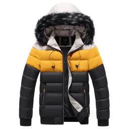 Jaqueta de colarinho de pele com capuz masculino, parkas quentes, slim fit, chapéu, destacável, casual, boa qualidade, tamanho 5xl, inverno, novo - Image 3