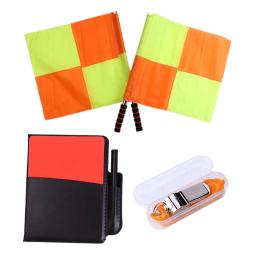 Match Compact Árbitro Apito Set, Bandeira do árbitro do futebol, Competição Futebol Acessórios - Image 2