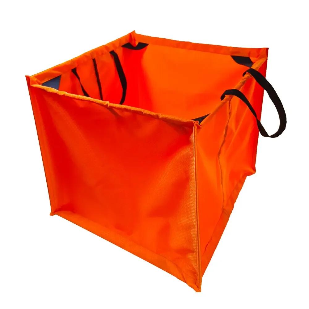 3 cores de náilon dobrável cubo escalada arborist lance linha corda dobrável saco armazenamento para acampamento caminhadas escalada acessório - Image 1