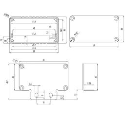 Gabinete de alumínio à prova d'água 80x55x30mm, caixa pcb, instrumento diy, projeto eletrônico, caixa protetora, componentes de liga feitos pcb - Image 4