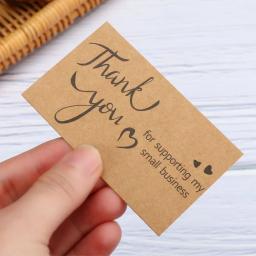Cartão de agradecimento, Cartão de decoração, Atacado, Personalizado, Empresa, Loja, Negócio, Obrigado, 30Pcs - Image 4