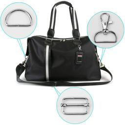 15 pçs metal chaveiro fechos giratória snap ganchos d anel e slide fivela triglide para bolsa prendedores costura diy artesanato - Image 4