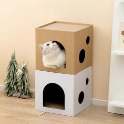 Caixa de papelão para gatos, Arranhando a garra, Jogo do gatinho, Brinquedo do risco, Casa do gato, Afiando a garra - Image 6