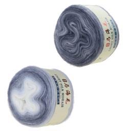 Fio tricô cor gradiente fio crochê novelos lã fibra macia para tricô manual crochê artesanato rolo 52g - Image 2