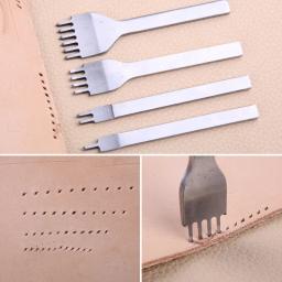 Ferramenta de perfuração costurada à mão, ferramentas artesanais de couro, furadores, ferramenta de costura de laço, DIY - Image 2