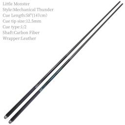 Bastão de bilhar Little Monster, série mecânica Thunder PQ, energia de fibra de carbono PU, 58 ", 12,5mm - Image 5