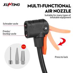 Xunting-Portátil Mini Ciclismo Mão Bomba De Ar, bola De Alta Pressão, MTB Estrada Bicicleta Pneu Inflator, válvula Schrader Presta - Image 2