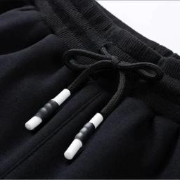 Calças engroçadas forrado de velo masculino, à prova de vento, confortável, respirável, durável, bolsos com zíper, moletom feito, manter quente, inverno - Image 2