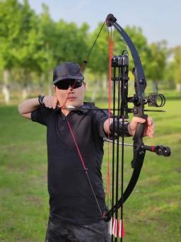 Arco e flecha Composto Hunting Bow, Tiro Pesca, Ao ar livre, Caça, Sports Bow and Arrow, 35 lbs, IBO 130 fps, 25 "Draw Length, 1 Conjunto - Image 1