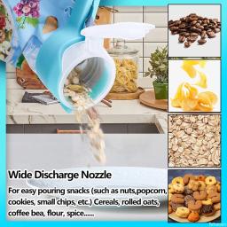 Clipe de vedação de lanche fresco mantendo selador braçadeira de plástico poupança de alimentos viagem cozinha gadgets selo despeje saco de armazenamento de alimentos clipe de tampa - Image 3