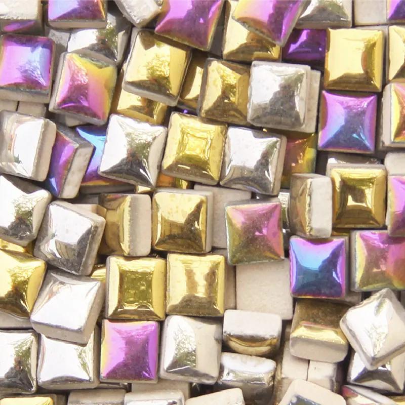 Telhas de vidro do mosaico cerâmico para DIY, ornamentos artesanais, artesanato de parede, cristal colorido, espelho, materiais decorativos, espelho, 100g - Image 1