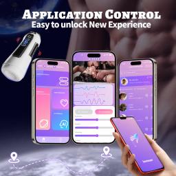 Masculino copo de masturbação elétrica app controle ai aquecimento boquete 9 sucção empurrando modos vibração masturbador brinquedos sexuais para o homem - Image 5