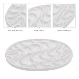 Placa De Misturador De Cores De Porcelana De Imitação, Paleta De Pintura Oval, Mistura De Pigmentos, Paletas De Maquiagem Infantil, Paleta De Onda - Image 3