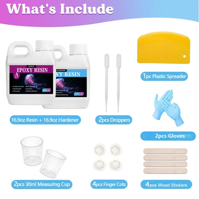 Kits de Limpeza de Resina Epóxi para Criação de Joias e Artesanato Sem Bolhas para Superfícies de Mesas e Bares